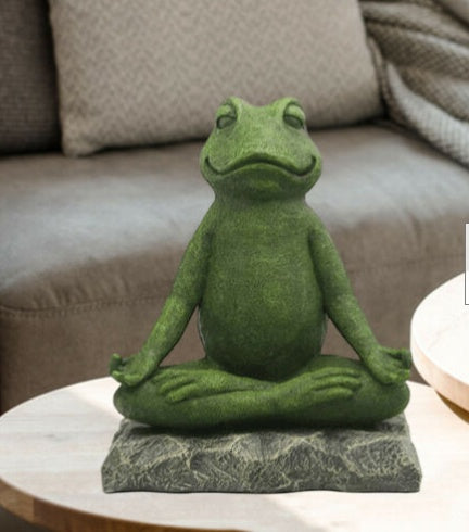 Find Inner Peace: Meditation Frog Resin Zen Animal Yoga Figurines.