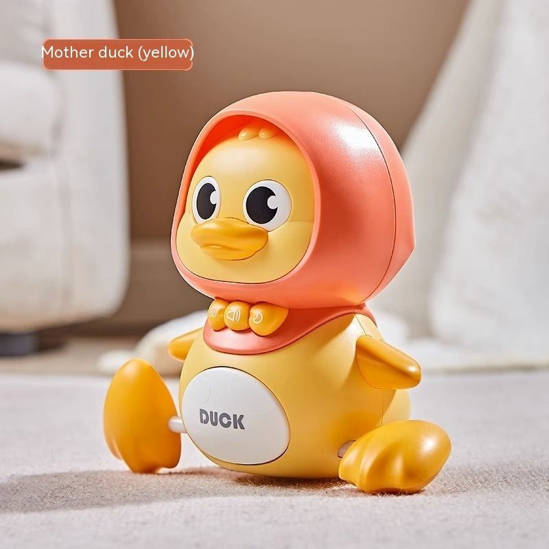 Interactive Fun: Electric Walking & Swinging Duck Mother and Baby Toy Set (Magnetic Connection).