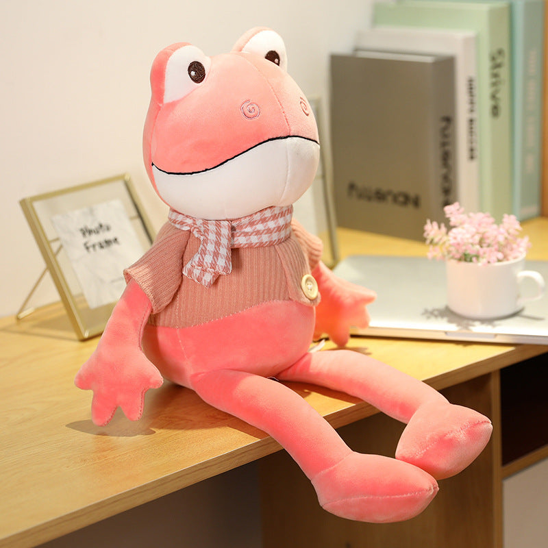 Couples' Cuddle: Long Leg Round Eye William Frog Plush Doll ($\mathbf{38-90\text{cm}}$).