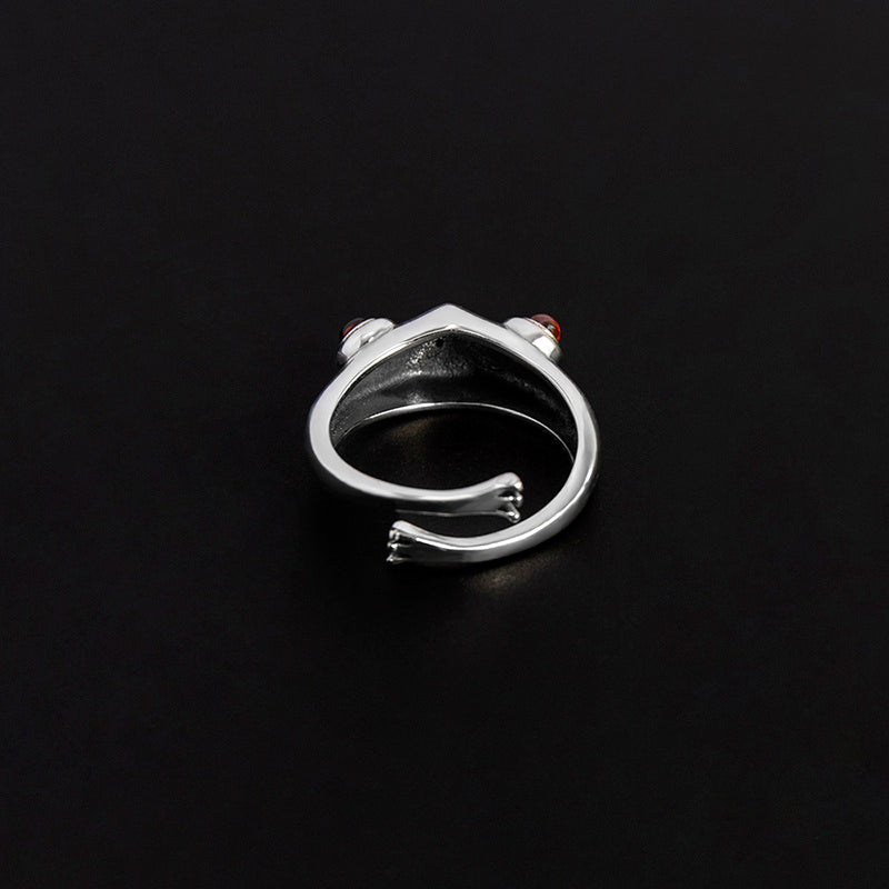 Street Style Statement: Hip Hop Frog Animal Open Ring (Unisex, Adjustable).
