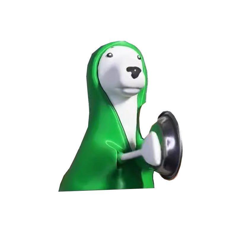 Dynamic Dog Creative Funny Ornament, Energetic Plastic Dog Desk Decoration