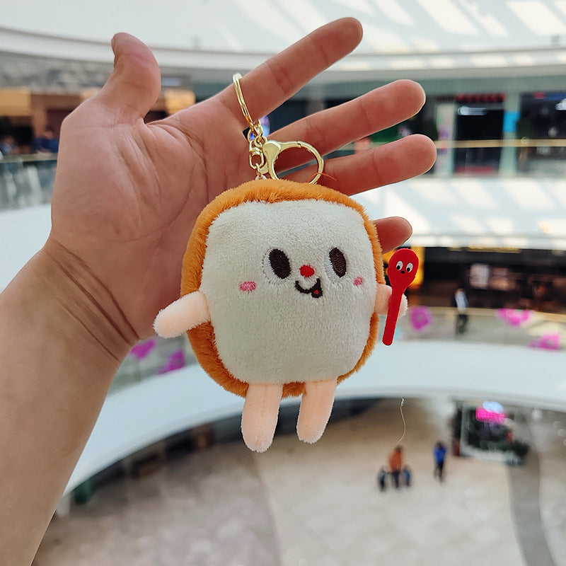 Cartoon Plush Hamburger, Fries, Hot Dog & Chicken Leg Keychain – Cute Food Plush Pendant