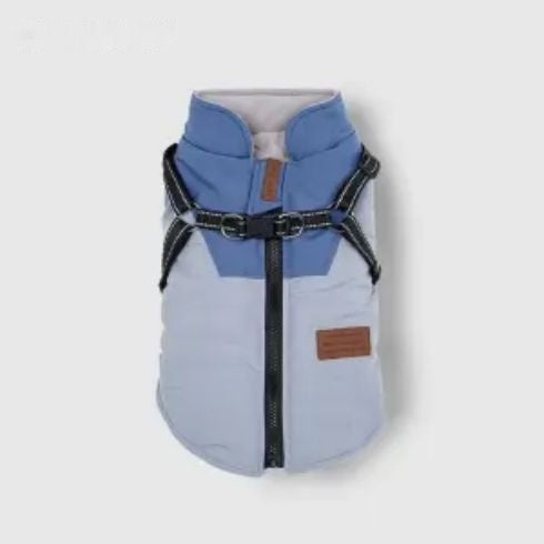 Winter Warm Dog Vest with Built-In Towing Ring, Cozy Cotton Harness Vest (S–XXL)