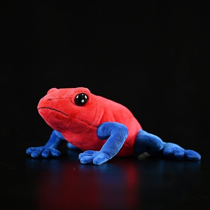 Vibrant Companion: Soft Strawberry Arrow Poison Frog Plush Doll ($\mathbf{22\text{cm}}$).