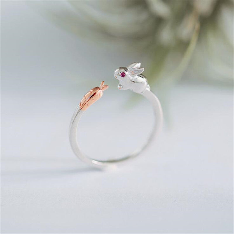 Fashion Cute Bunny Ring, Women’s Copper Animal/Zodiac Rabbit Ring