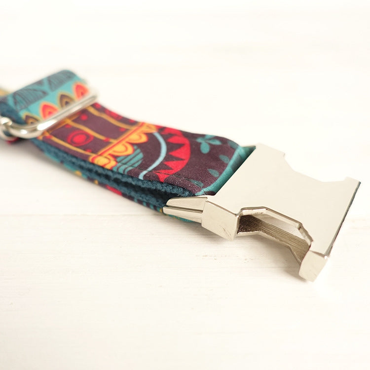 Alloy Buckle Pet Dog Ring, Durable Polyester Dog Collar with Metal Buckle