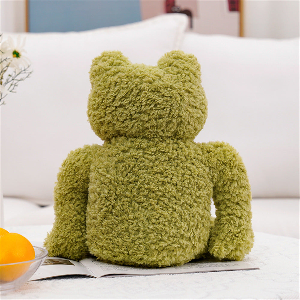 Huggable Hunk: Hairy Muscle Frog Plush Toy Simulation Doll ($\mathbf{35-45\text{cm}}$).