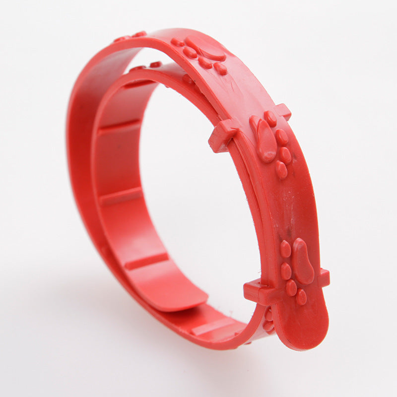 Pet Dog Deworming & Flea Prevention Collar, Monochrome Leather Anti-Pest Strap