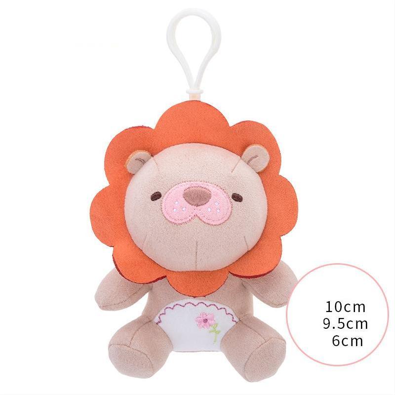 Plush Duck & Bear Keychain Backpack Pendant – Cute Animal Mini Charms Collection