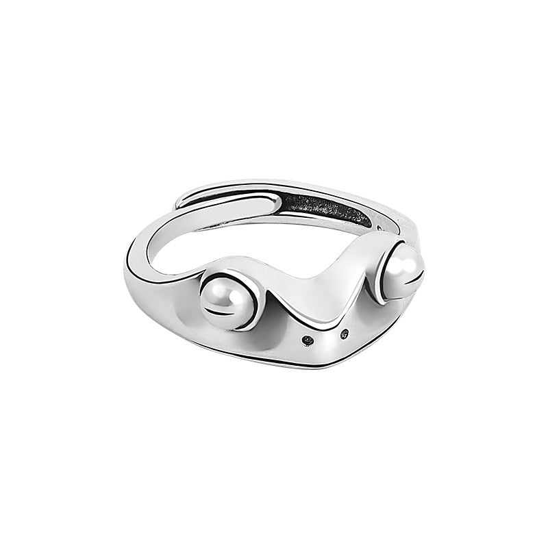 Charming Whimsy: Unisex Carnelian Frog Prince Adjustable Ring (Thai Silver).