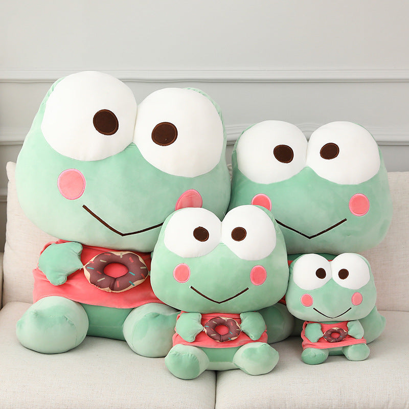 Sweet & Cuddly: Donut Frog Plush Doll Toy ($\mathbf{35-80\text{cm}}$ Wholesale/Wedding Toss).