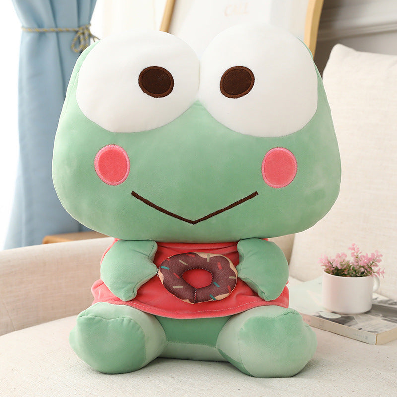 Sweet & Cuddly: Donut Frog Plush Doll Toy ($\mathbf{35-80\text{cm}}$ Wholesale/Wedding Toss).