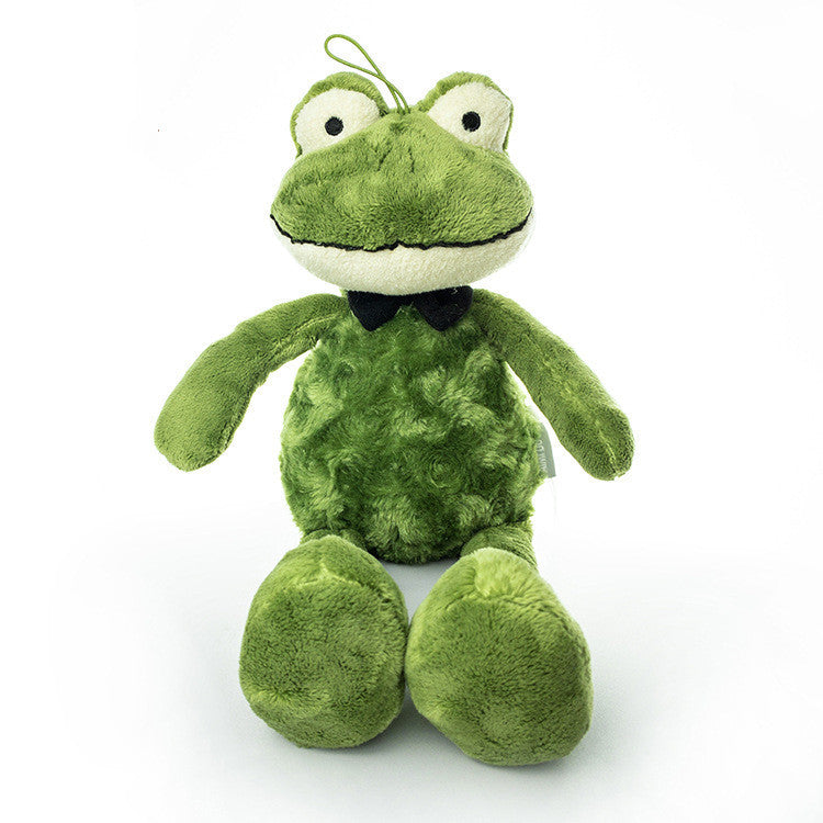 Enchanting Comfort: $\mathbf{40\text{cm}}$ Plush Widow Frog Prince Doll with Snowflake Detail.