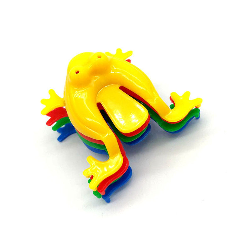 Novelty Fun: $\mathbf{12}$-Piece Retractable Ball Frog Jumping Bucket Decompression Toy.