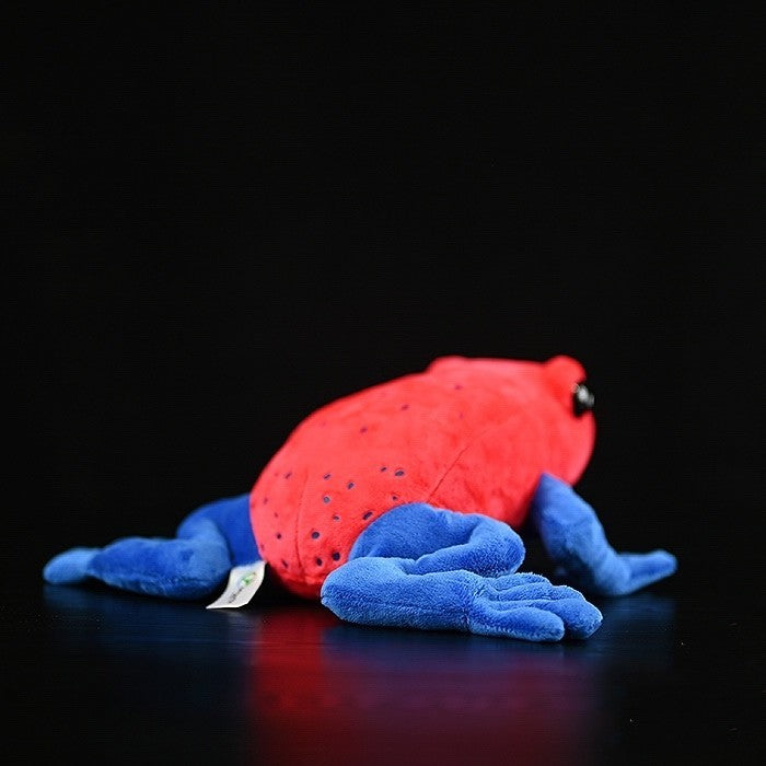 Vibrant Companion: Soft Strawberry Arrow Poison Frog Plush Doll ($\mathbf{22\text{cm}}$).