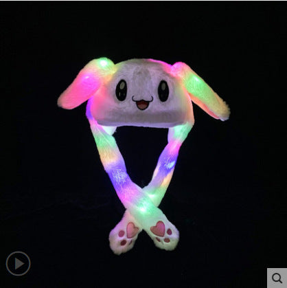 Luminous Bunny Hat, Cute Rabbit Hat With Moving Ears & Light-Up Design