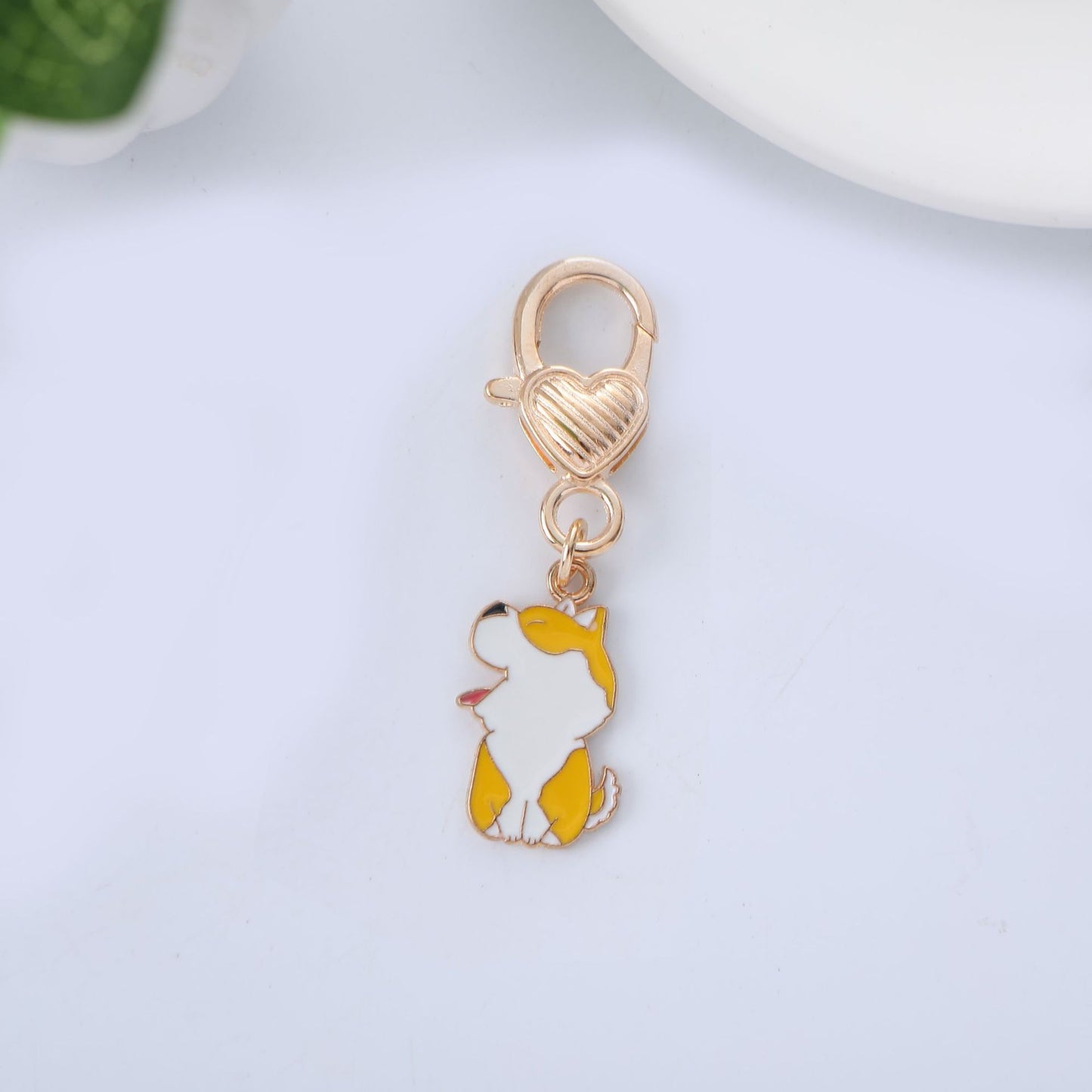 American Pet Decorations Metal Dog Keychain, Cute Corgi & Dog-Themed Pendants