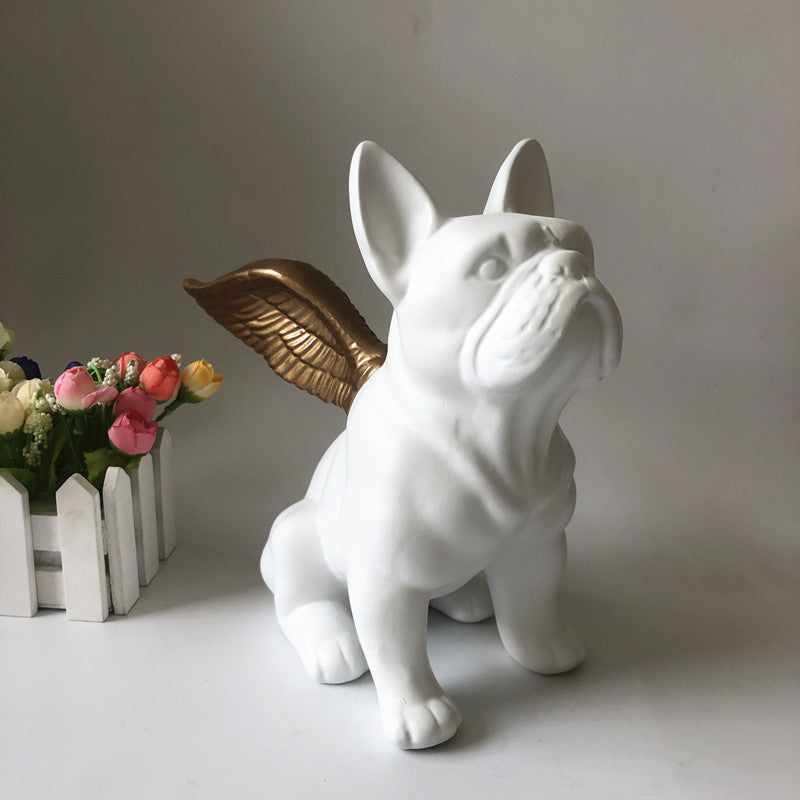 Resin Animal Dog Modeling Craft Ornament, Fashion Simple Home Decoration