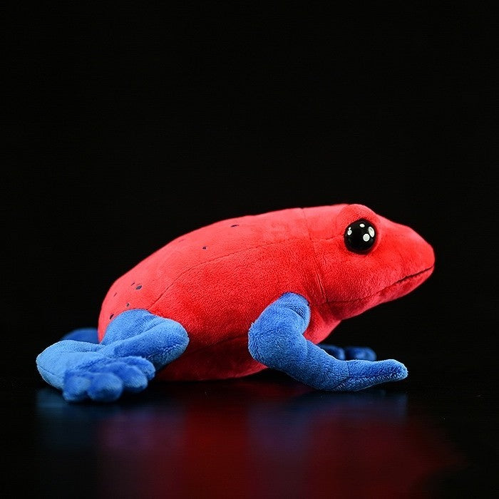 Vibrant Companion: Soft Strawberry Arrow Poison Frog Plush Doll ($\mathbf{22\text{cm}}$).
