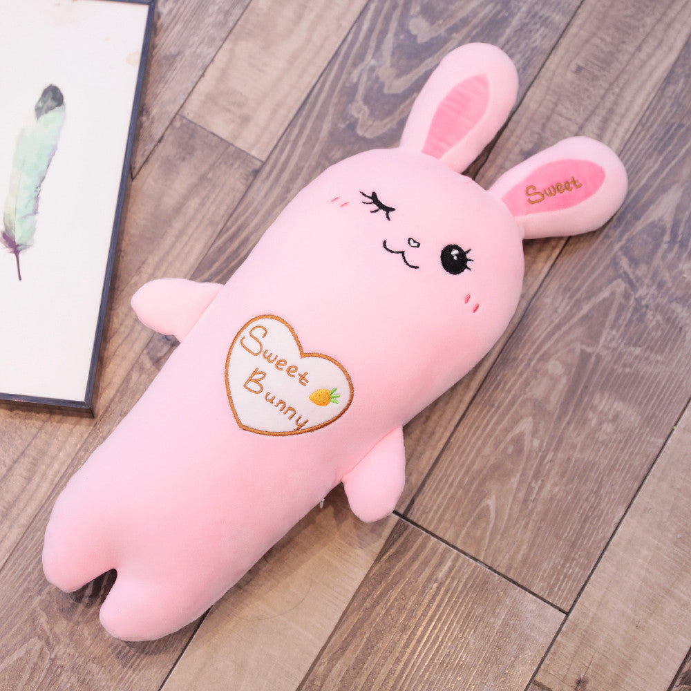 Carrot Bunny Plush Toy, Soft Short-Plush Rabbit with PP Cotton Filling (50cm / 80cm / 1m)