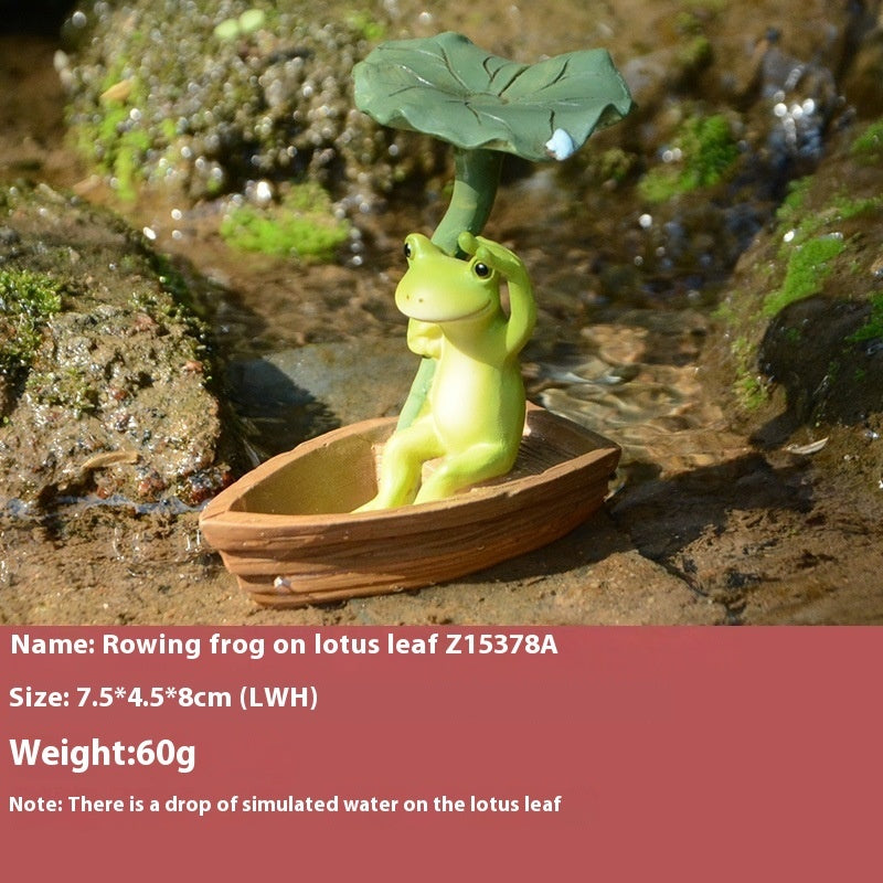 Pastoral Whimsy: Creative Cute Sunflower Frog Resin Ornaments (Many Poses).