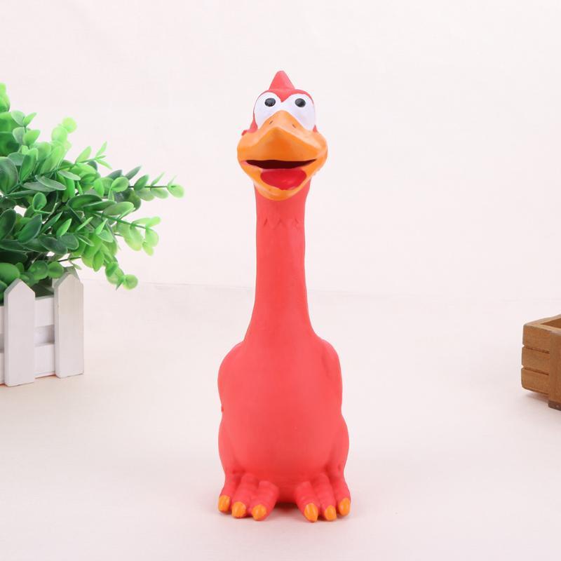 Hilarious Squawk: Bite-Resistant Screaming Chicken Sounding Toy (Natural Latex).