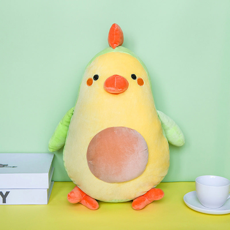 Avocado Chicken Pillow Doll – Soft Short-Plush Stuffed Animal