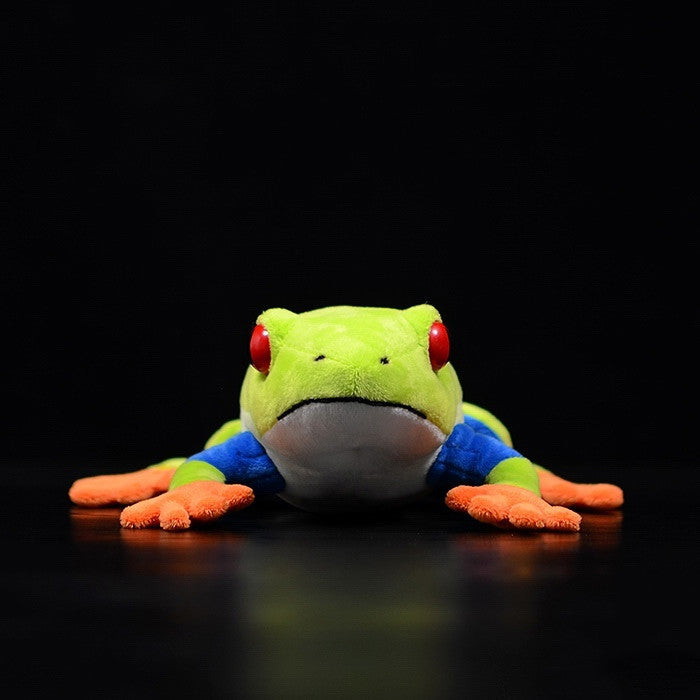 Striking Companion: $\mathbf{22\text{cm}}$ Red-eyed Small Tree Frog Plush Toy Doll (Unisex).