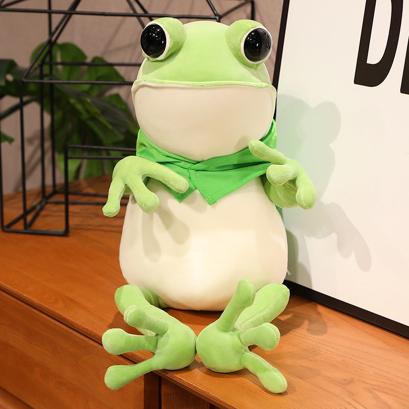 Cozy Transformation: Creative Cloak Frog Doll Plush Pillow ($\mathbf{45-80\text{cm}}$).