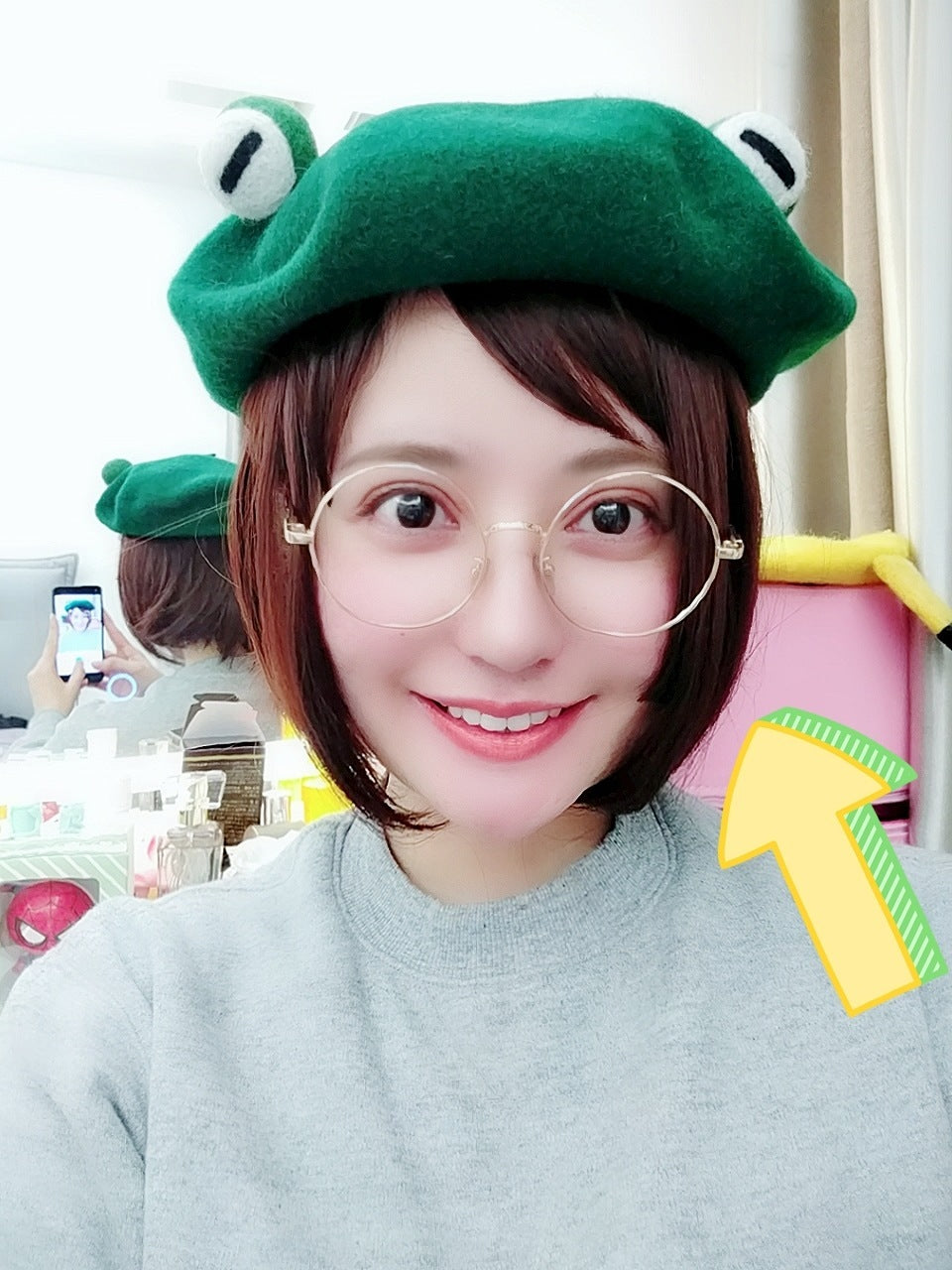 Handmade Whimsy: Wool Felt Cute Funny Frog Beret (Unisex, Adult & Child Sizes).