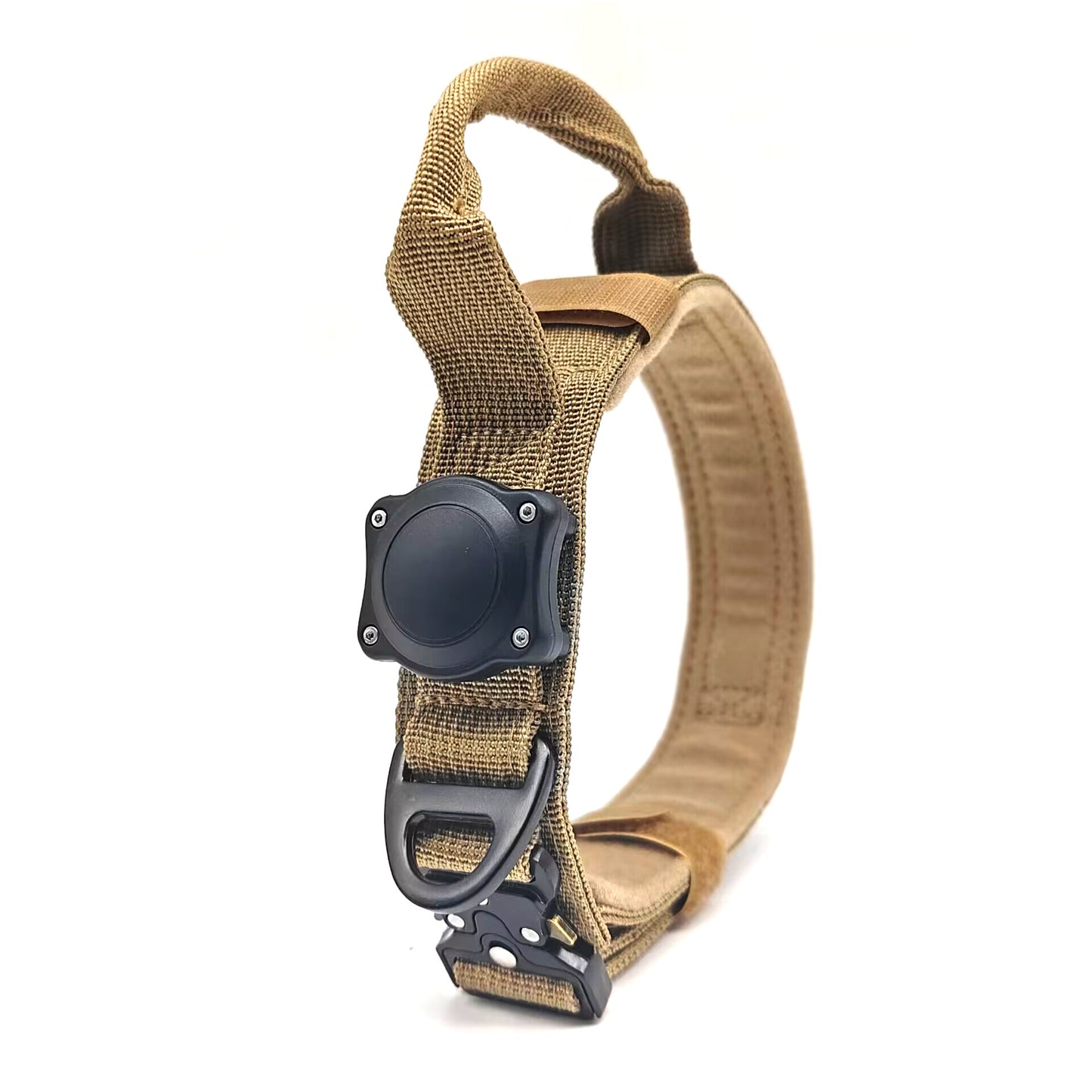 Tactical Waterproof Positioning Ring Dog Collar, Heavy-Duty Polyester Outdoor Pet Collar