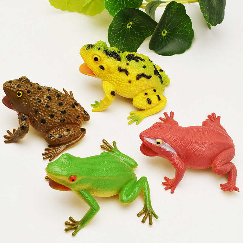 Realistic Fun: Simulation Calling Frog Animal Model Toy ($\mathbf{4}$ Colors).