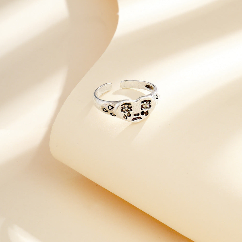 Retro Charm: Unisex European and American Personality Frog Animal Adjustable Ring ($\mathbf{7\text{g}}$).