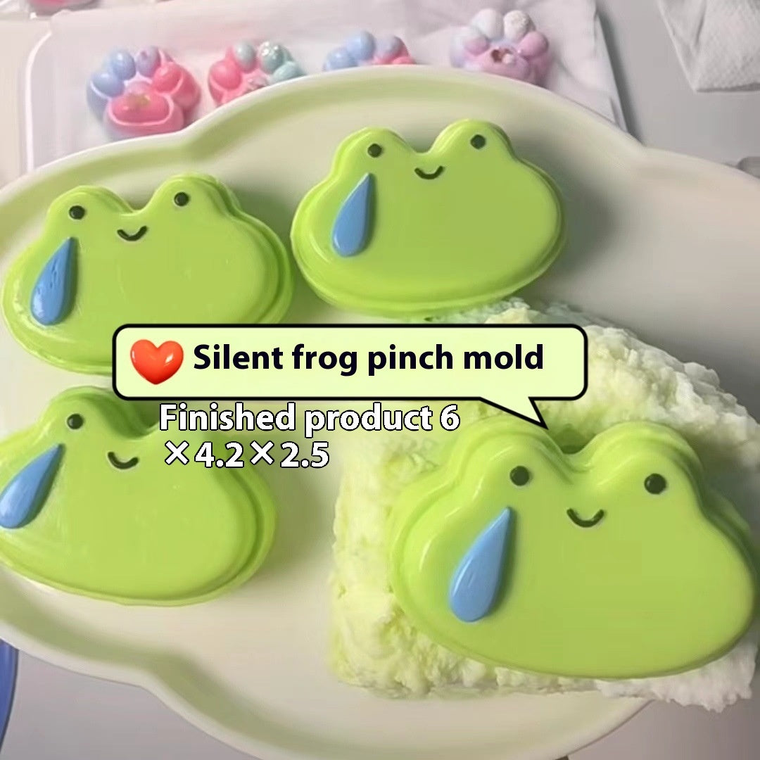 DIY Fun: Silent Frog Squeezing Toy Silicone Mold (Multi-Use Baking & Crafting).