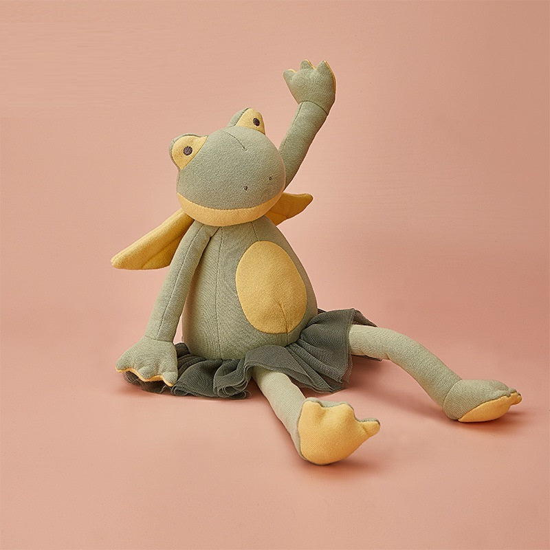 Delightful Comfort: $\mathbf{40\text{cm}}$ Green Frog Toy with Gauze Skirt (Baby Comforter, $\mathbf{4-6}$ Years).