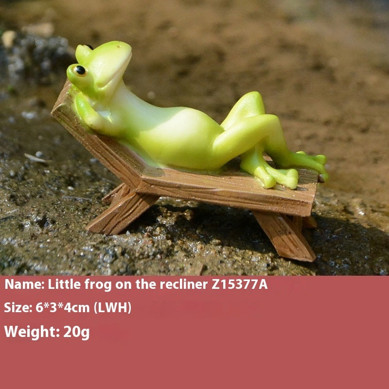 Pastoral Whimsy: Creative Cute Sunflower Frog Resin Ornaments (Many Poses).