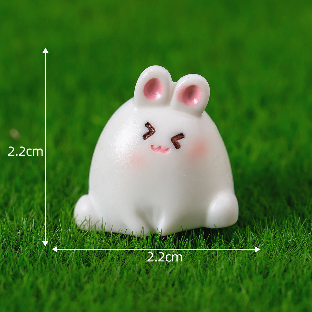 Desktop Fun: Creative Cute Round Cartoon Animal Resin Ornaments (Frog & More).