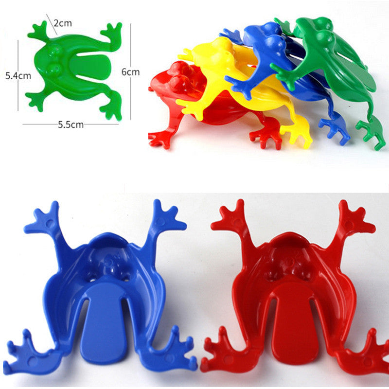 Novelty Fun: $\mathbf{12}$-Piece Retractable Ball Frog Jumping Bucket Decompression Toy.
