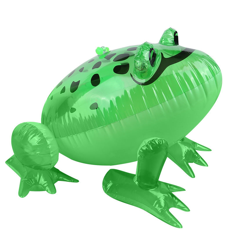Nighttime Fun: PVC Inflatable Light-emitting Spotted Frog Toy (Ages $\mathbf{7-14}$+).