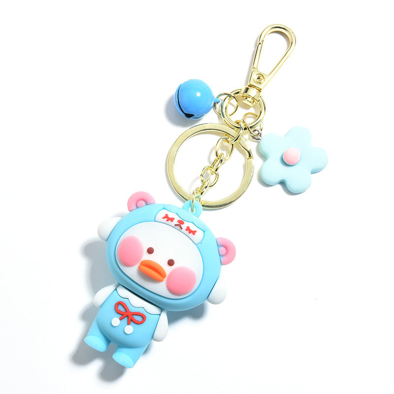 Trending Fun: Net Red Cartoon Dudu Duck Epoxy Keychain Pendant ($\mathbf{46.5\text{g}}$).