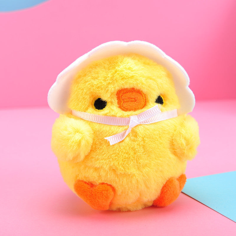Chubby Chicken Stuffed Toy Pendant – Cute Plush Doll Keychain