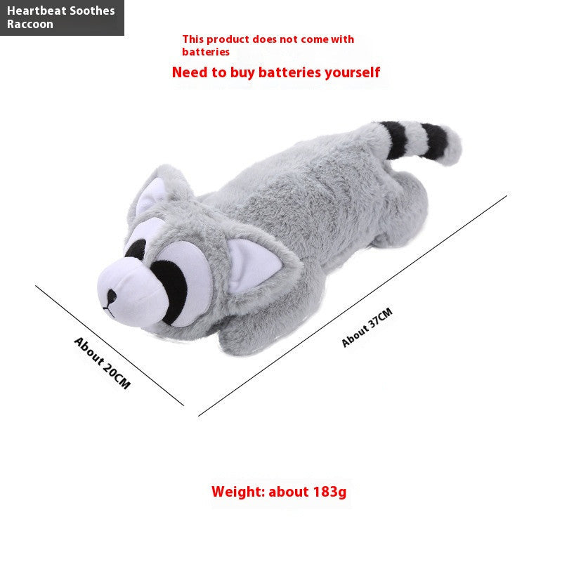 Heart Simulator Plush Dog Toy, Comfort & Companion Plush (Dog, Fox, Raccoon – No Heartbeat Device Included)