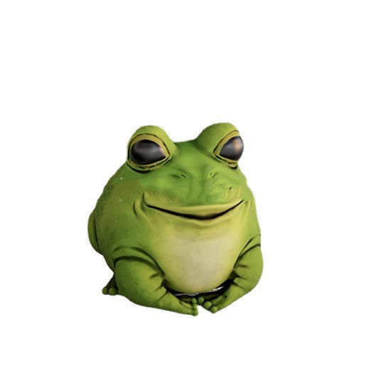 Charming Figurine: Simulation Animal Fat Frog Resin Ornament (American Style).
