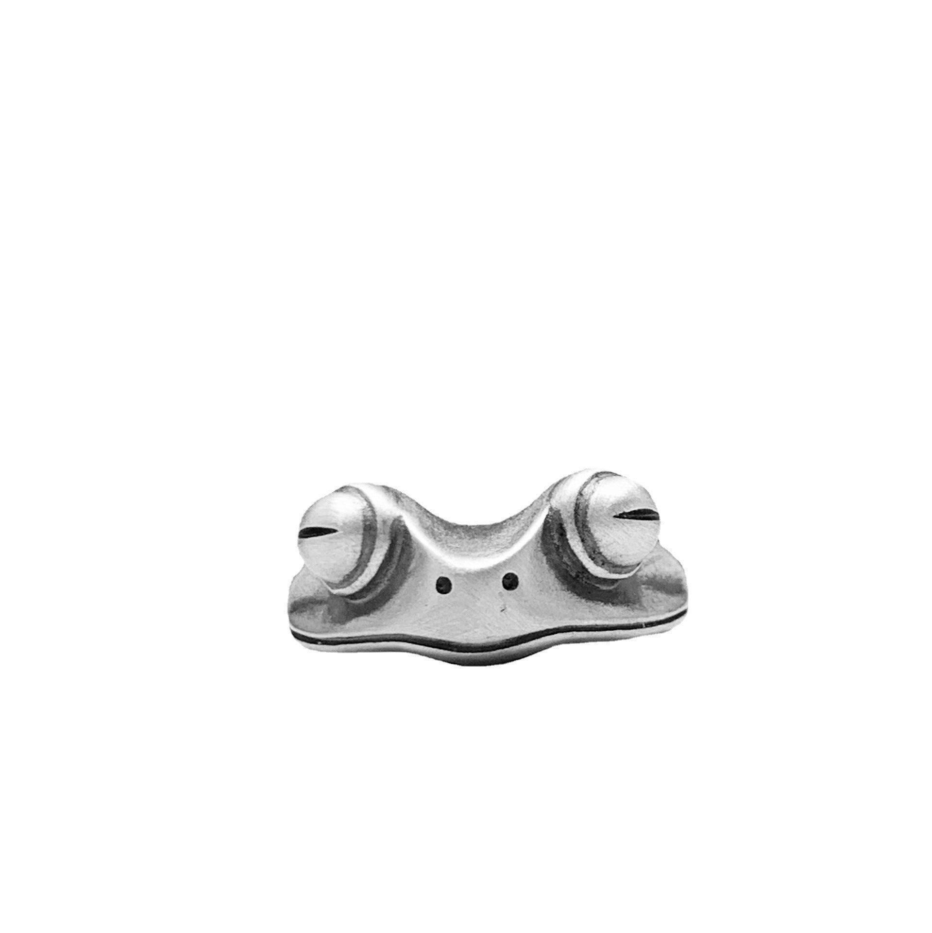 Unisex Statement: Personality Frog Ring in Distressed Vintage $\mathbf{925}$ Silver.