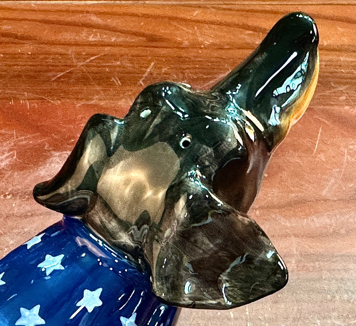 Underglaze Ceramic Dog Decoration, American-Style Multi-Functional Dog Ornament