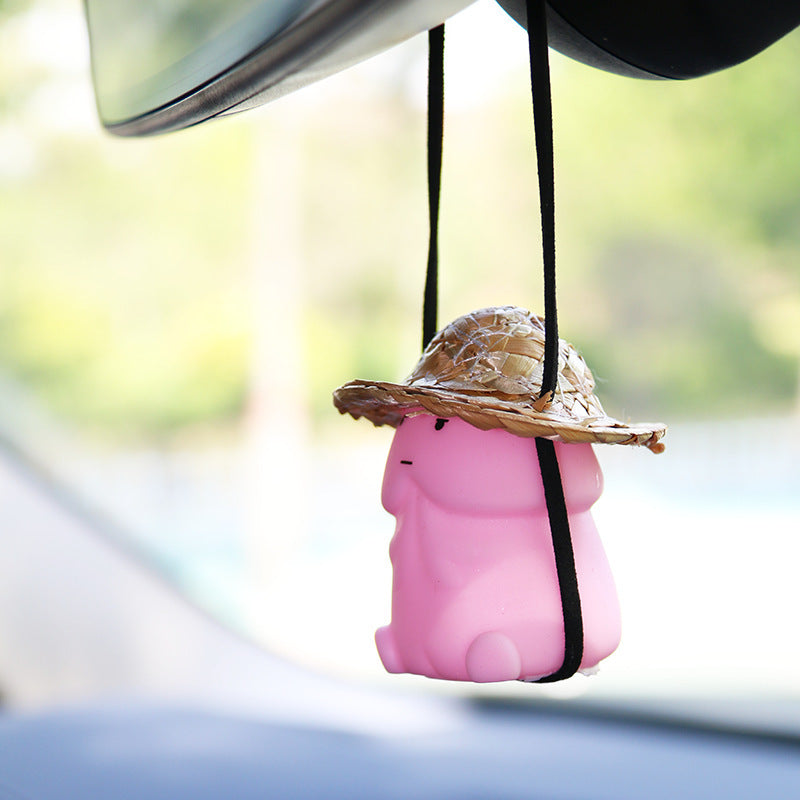 Cute Swing Duck Car Ornament – Cartoon Vinyl Hanging Decoration