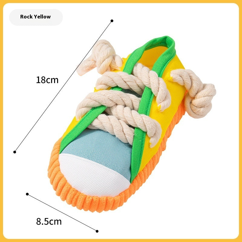 Dog Sound Slippers Toy, Self-Hi Relieving Molar Chew Toy for Pets