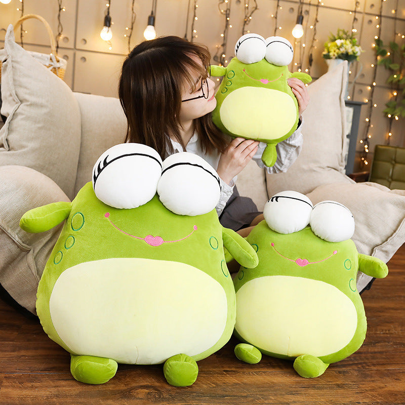Super Cute Comfort: Large Big Eye Green Frog Plush Doll ($\mathbf{30-60\text{cm}}$).