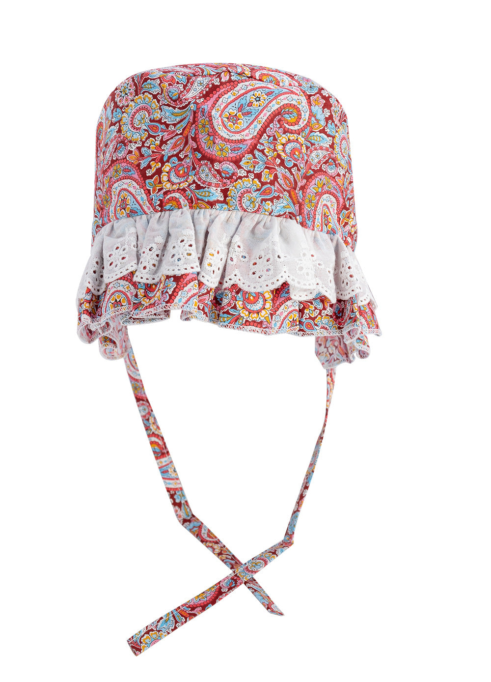 Cashew Paisley Lace Pet Hat & Skirt, Lightweight TC Cloth Headdress for Dogs & Cats