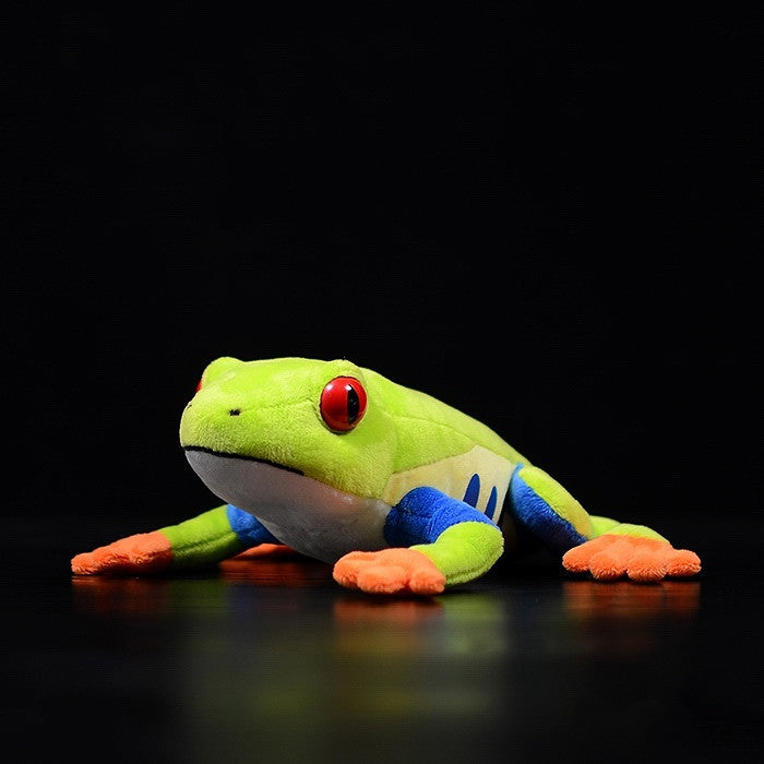 Striking Companion: $\mathbf{22\text{cm}}$ Red-eyed Small Tree Frog Plush Toy Doll (Unisex).